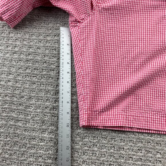 Izod Golf Shorts Men 30 Red White Checkered Chino Short Pants Casual Preppy - Picture 11 of 12